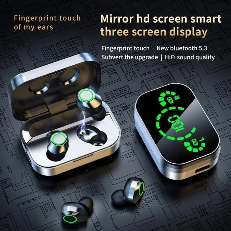 TWS True Wireless Earbuds Bluetooth In-Ear Headphones Waterproof Blue Tooth Ear Buds Wireless Earphones 2