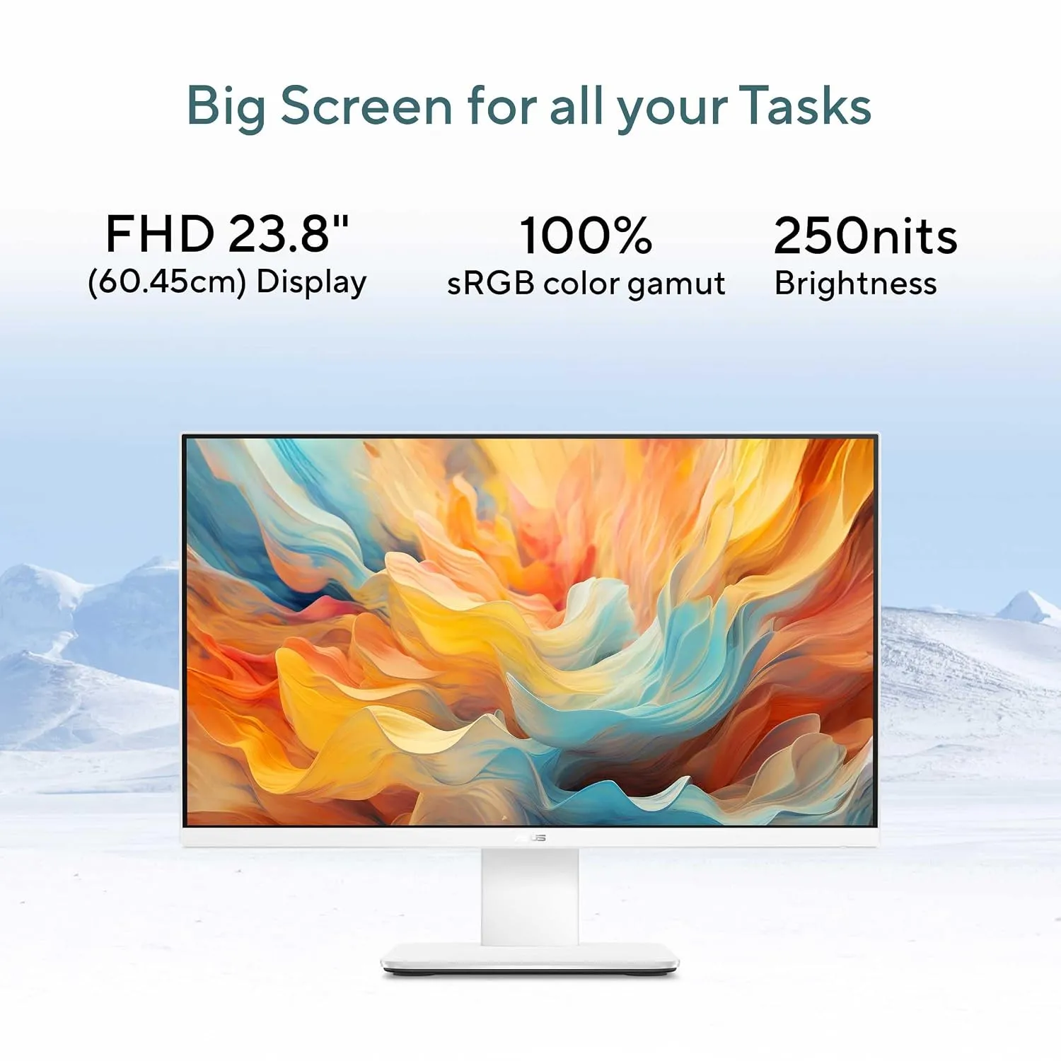 ASUS V440 (2026),i3-14th Gen,Intel Core 3 100U,Intel iGPU,8GB/512GB,FHD,23.8"(60.45 cm),Win 11,M365 Basic(1Y),Office 24,White,5.46 kg,V440VAB-KWC3001WS,with Wireless Keyboard & Mouse,All in One PC 3