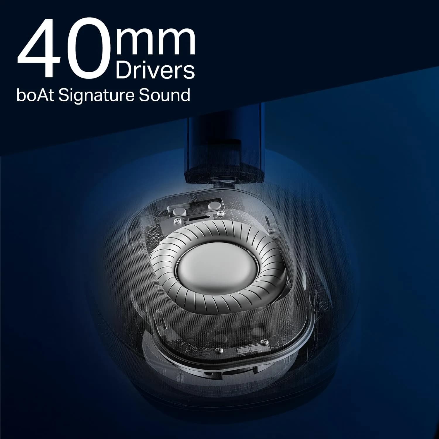 boAt Rockerz Plus 550 ANC, (~40dB) Hybrid ANC, 80Hrs Playback, 40ms Low Latency Beast Mode, 40mm Drivers, BT v5.4, Bluetooth Headphones, Wireless Headphone with Mic (Bold Blue) 4